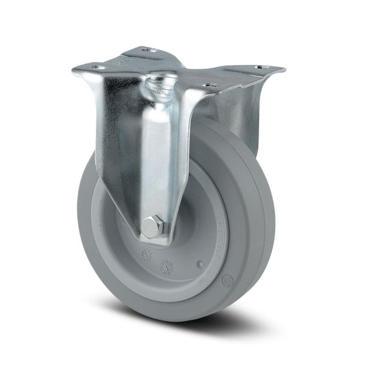 4'' FIXED CASTOR POLYAMIDE WITH ELASTIC WHEEL 3478 UFR 1 P62 GRIS INDUSTRIAL CASTORS TENTE