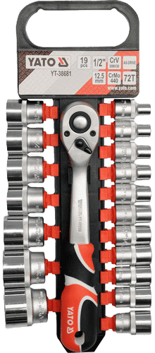 YATO Socket Set 19Pcs 1/2" - YT-38681