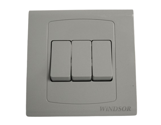 10A  3gang  2way  plate  switch