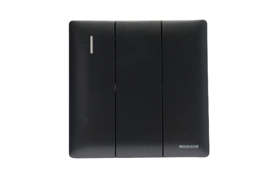 Windsor Innova Black 3-Gang 2-Way Switch, 1A - 9136GB