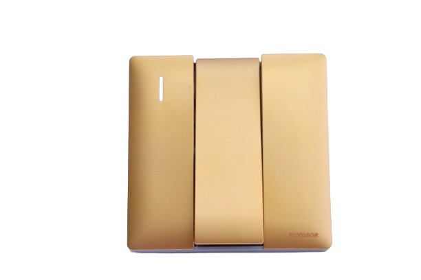 Windsor Innova Golden 3-Gang 2-Way Switch 1A - 9136DY