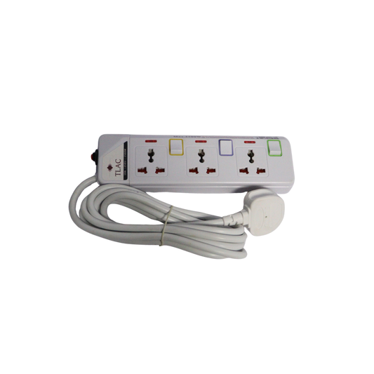 3-Way Extension Socket with Surge Protector – T-103 T | Multi-Plug Power Strip
