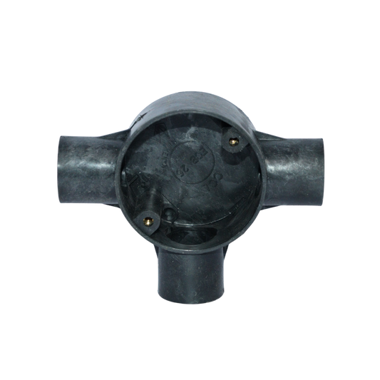 20MM 3 Way PVC Junction Box Black