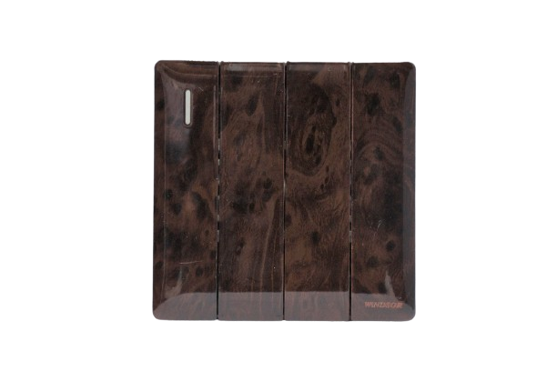 Windsor Innova Wooden 4 Gang 2 Way Switch 1A - 91364WD
