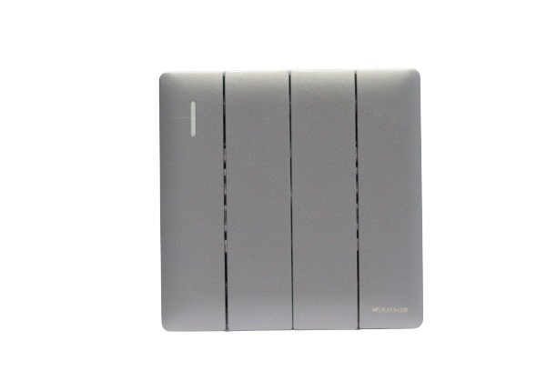 Windsor Innova Silver 4 Gang 2 Way Switch 1A - 91364DS