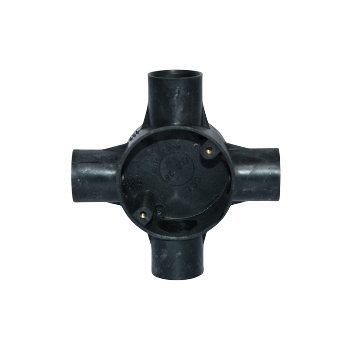 25MM 4 Way PVC Junction Box Black – Simple Pay Home Depot