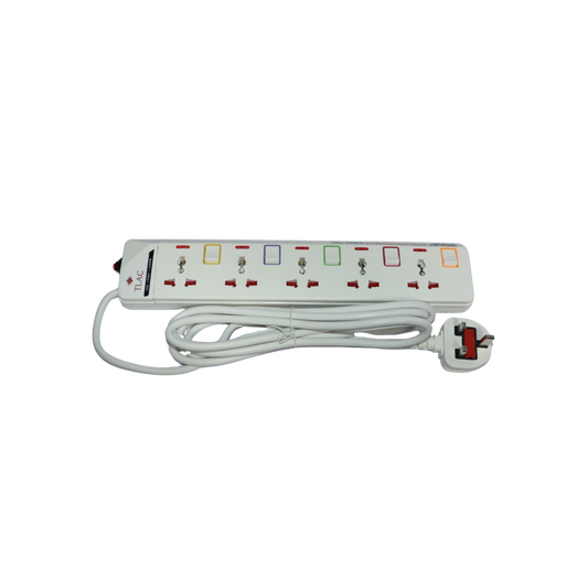 5-Way Extension Socket with Surge Protector T-105 – TLAC