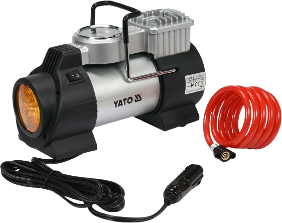 YATO Car Air Compressor 18W with LED Light - YT-7346