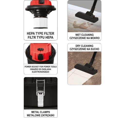 Wet Vacuum Cleaner 1400W 20L