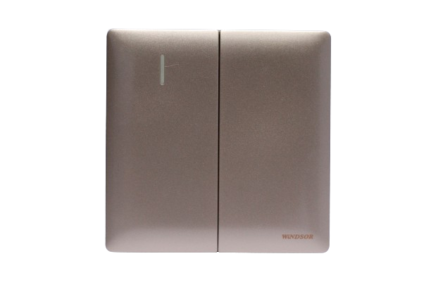Windsor Innova Silver 2 Gang 2 Way Switch, 1A - 9134DS