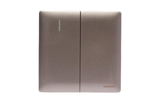 Windsor Innova Silver 2 Gang 2 Way Switch, 1A - 9134DS