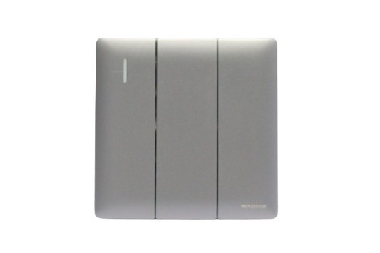 Windsor Innova Grey 3 Gang 2 Way Switch 1A - 9136EFGR
