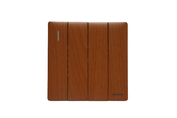 Windsor Innova Light Wooden 4-Gang 2-Way Switch 1A - 91313LW