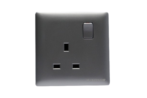 Windsor Innova Grey 13A 1 Gang Switched Socket - 9145GR – Simple Pay ...