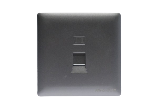 Windsor Innova Grey 1 Gang RJ45 Data Socket - 91442GR
