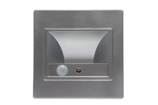 1.5W Wall Light with Sensor Silver 65K - CHERRY3, ABS WINDSOR