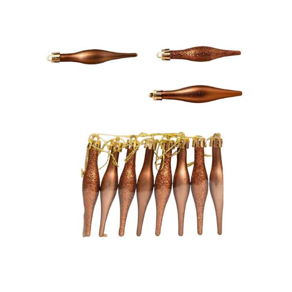 9cm Rose Gold Christmas Ornaments – 18pcs Set | Holiday Tree Decorations