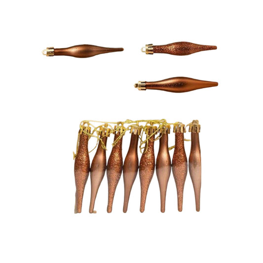 9cm Rose Gold Christmas Ornaments – 18pcs Set | Holiday Tree Decorations