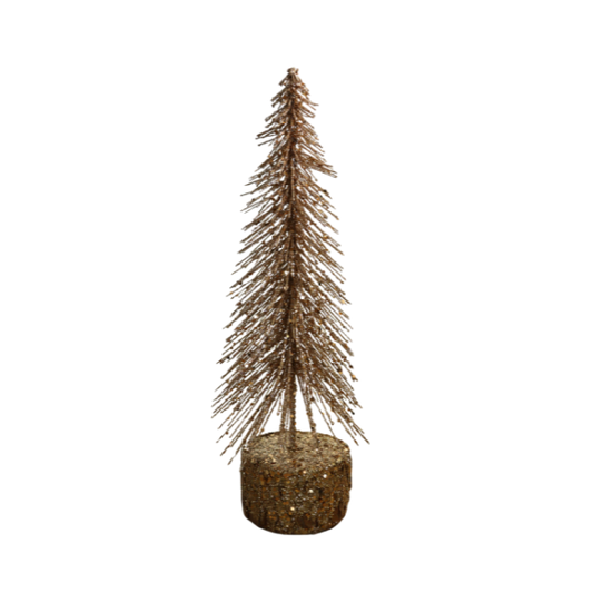 30cm Gold Decorative Christmas Tree – Mini Holiday Ornament