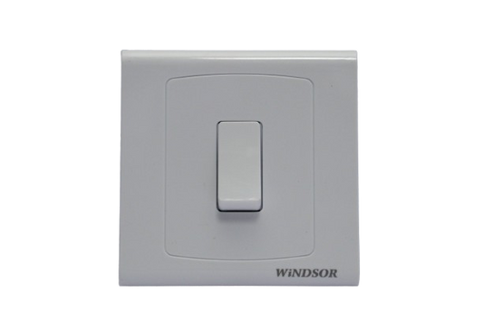 Windsor Royal Star White 1 Gang 2 Way Switch 1A - D32