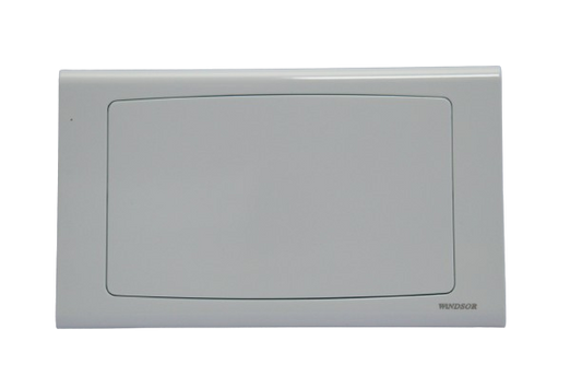 Windsor Royal Star White 2 Gang Blank Plate - D42