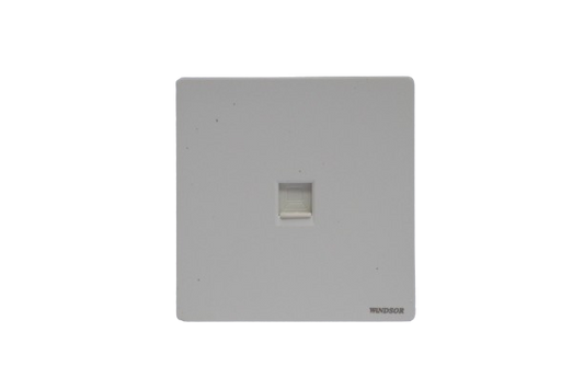 Windsor Royal Star White 1 Gang RJ45 Data Socket - D442