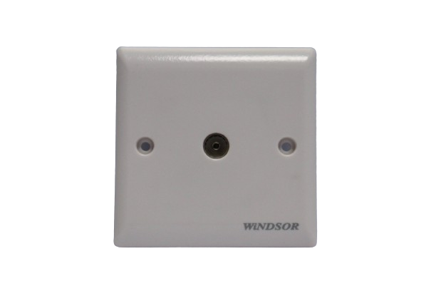 Windsor Ivory Coaxial Socket Single Outlet - E432