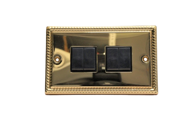Windsor Noble Gold 4 GANG 2 WAY SWITCH (3X6) 1A - G38