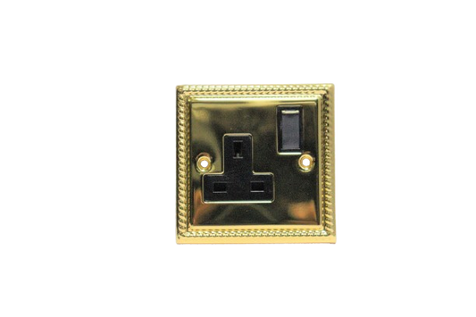 Windsor Noble Gold 13A 1 Gang Switched Socket - G45