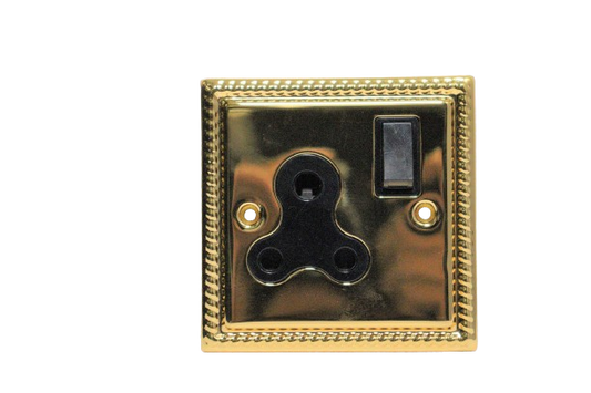 Windsor Noble Gold 15A 1 Gang Switched Round-Pin Socket - G429