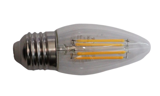 4W LED Filament Lamp, E27 Base, 2700K Warm White, C35 Shape