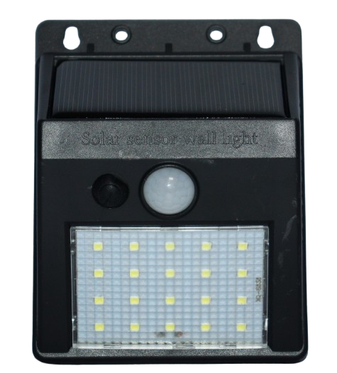 ALVA Solar-Powered LED Wall Light, 5W, 1200mAh Battery, PIR Sensor, 6500K Daylight