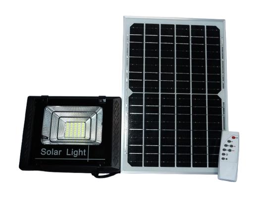100W LED Solar Flood Light with Solar Panel, Remote Control, 15000mAh Battery, 6500K, IP65