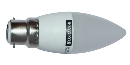 3W LED Candle Bulb, B22 Base, 3000K Warm White