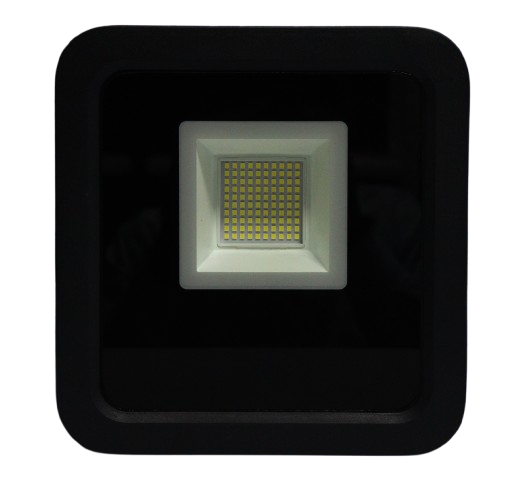 50W LED Floodlight, 6500K Daylight, 60° Beam Angle, White Color Body, 175-265V