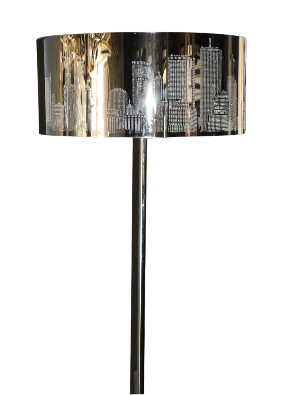 New York Floor Lamp – Chrome Finish, E27 Base