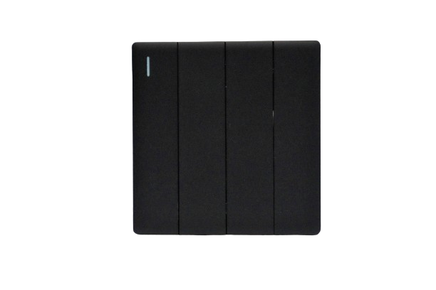 Windsor L&L Range Black Velvet Touch 4 Gang 2 Way Switch 1A - L364B