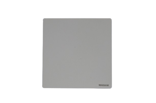 Windsor L&L Range Brushed White 1 Gang Blank Plate - L41W