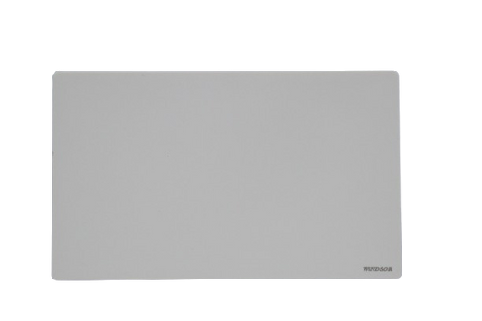 Windsor L&L Range Brushed White 2 Gang Blank Plate - L42W