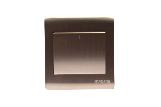Windsor Metal Silk Gold 1 Gang 2 Way Switch - MS32J