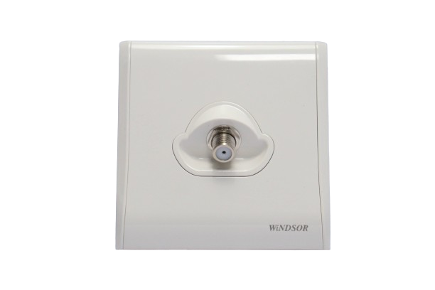 Windsor Pioneer White Coaxial Socket - P165F