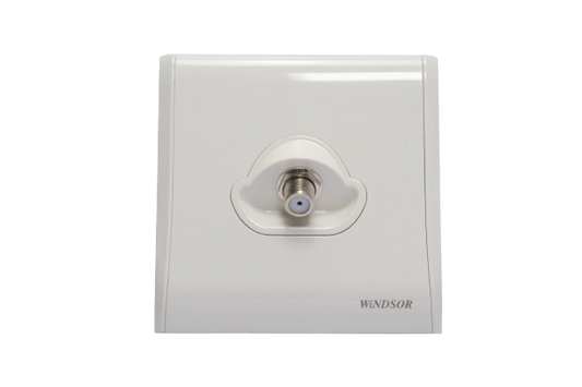Windsor Pioneer White Coaxial Socket - P165F