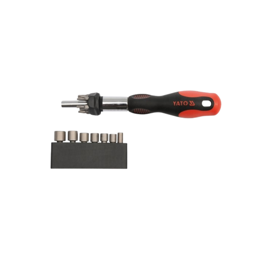 YATO 7PCS Ratchet Screwdriver Set – YT‑27950 | 1/4″ Drive