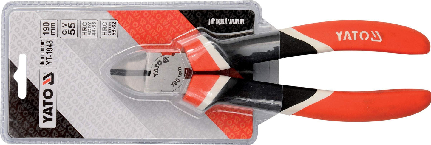 YATO Side Cutting Pliers 7.5" / 190MM Wire Cutter YT-1948