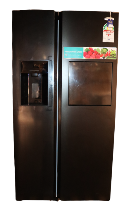 556L Side-by-Side Fridge – No Frost, Glass Shelves
