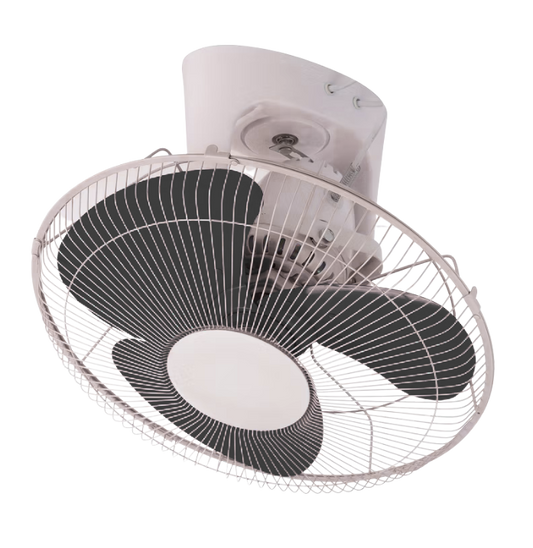 16" Orbit Ceiling Fan – Powerful Motor, Rust-Free Grill, 3 Metal Blades