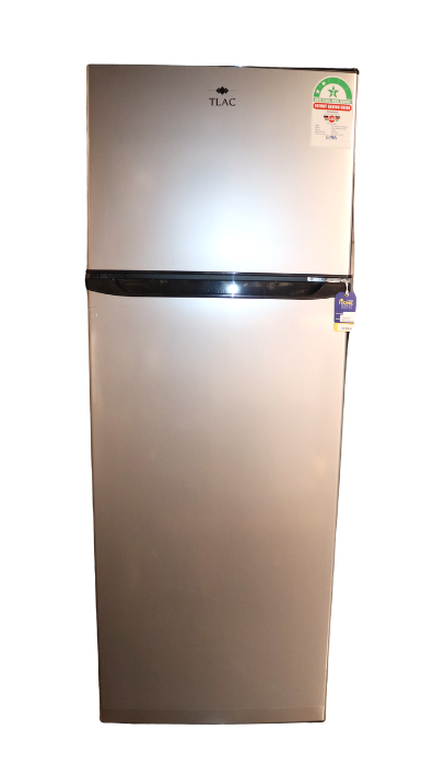 340L Double Door Fridge – No Frost, Silver Finish