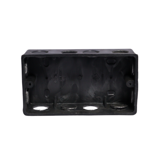 PVC Switch Box Black – Single & Twin Options