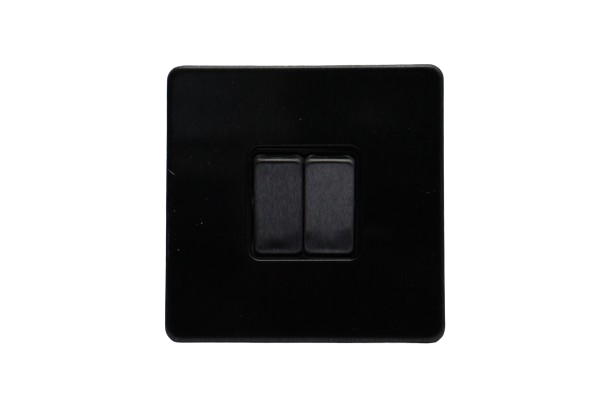 Windsor VIP Black 2 Gang 2 Way Switch 1A - VC34GB