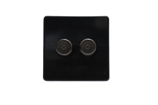 Windsor VIP Black 2 Gang 5W Dimmer Switch, Single Pole - VC356GB